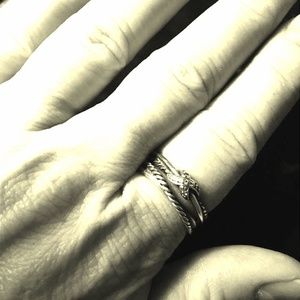 David Yurman X Collection Ring Diamonds Silver